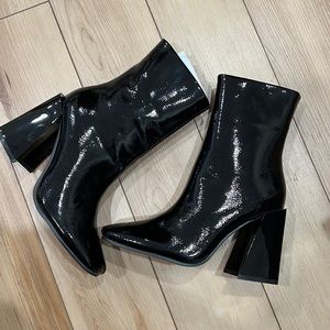 BNWT black flare ankle booties. Size 3/36  - best offer accepted.